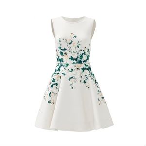 Erin Fetherston White Roses Garden Cocktail Dress